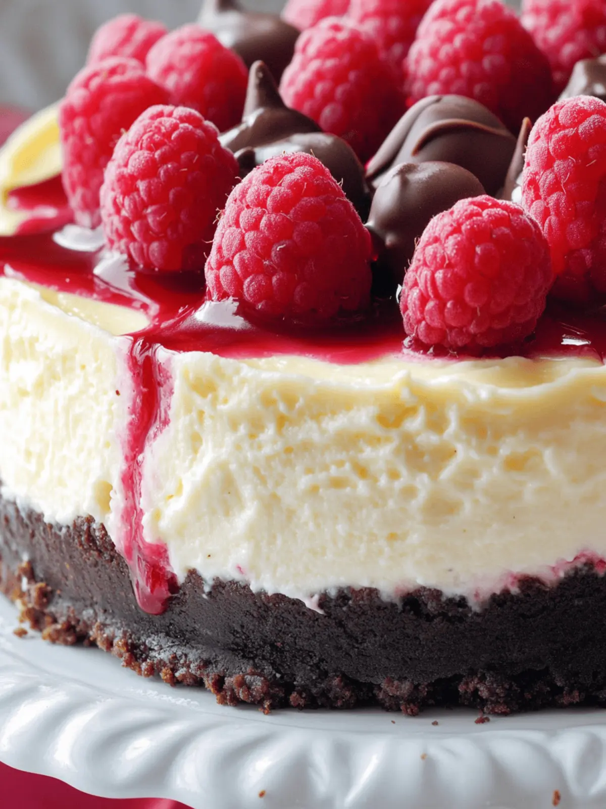 White Chocolate Raspberry Cheesecake