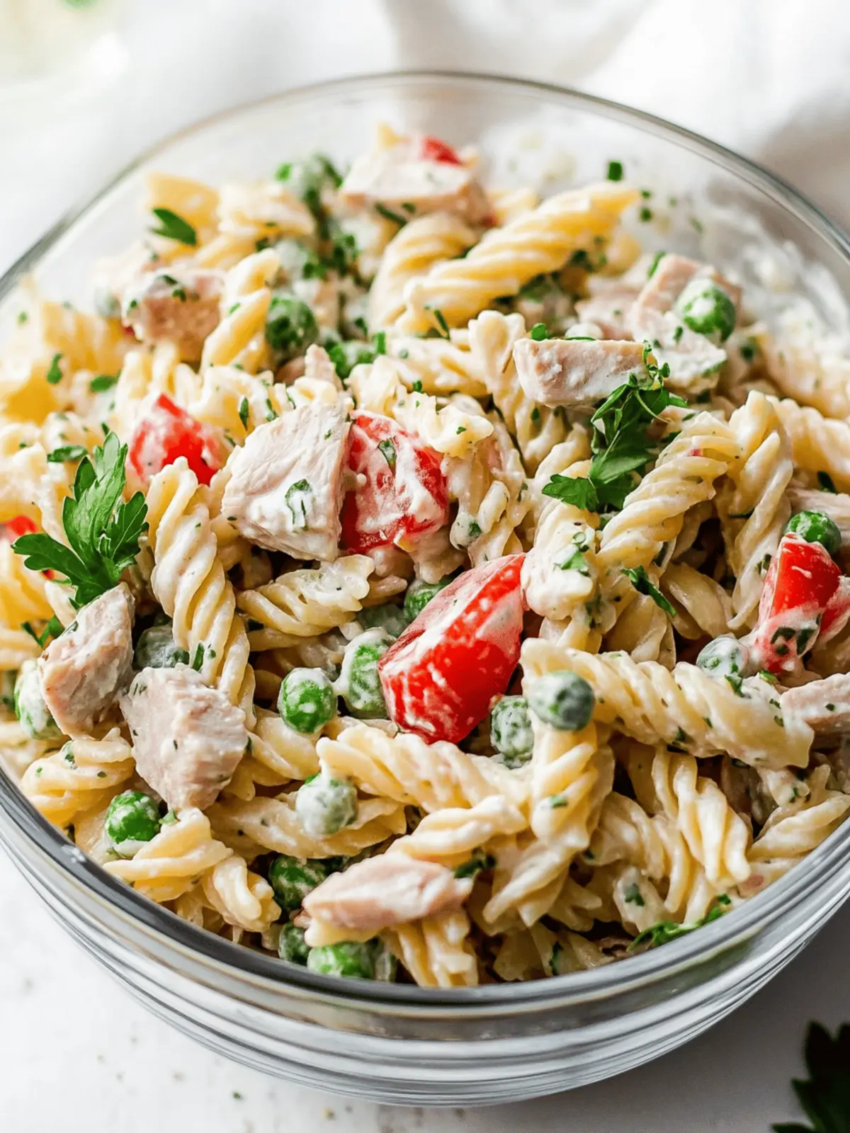 Healthy Tuna Pasta Salad (Super creamy!)