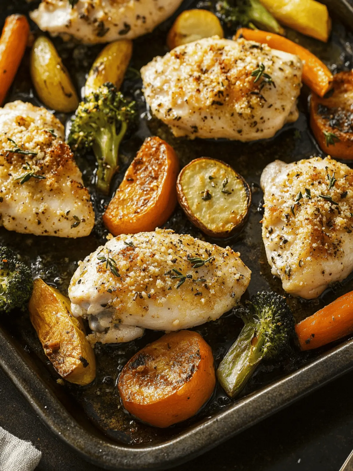Oven-Baked Parmesan Chicken with Roasted Veggies
