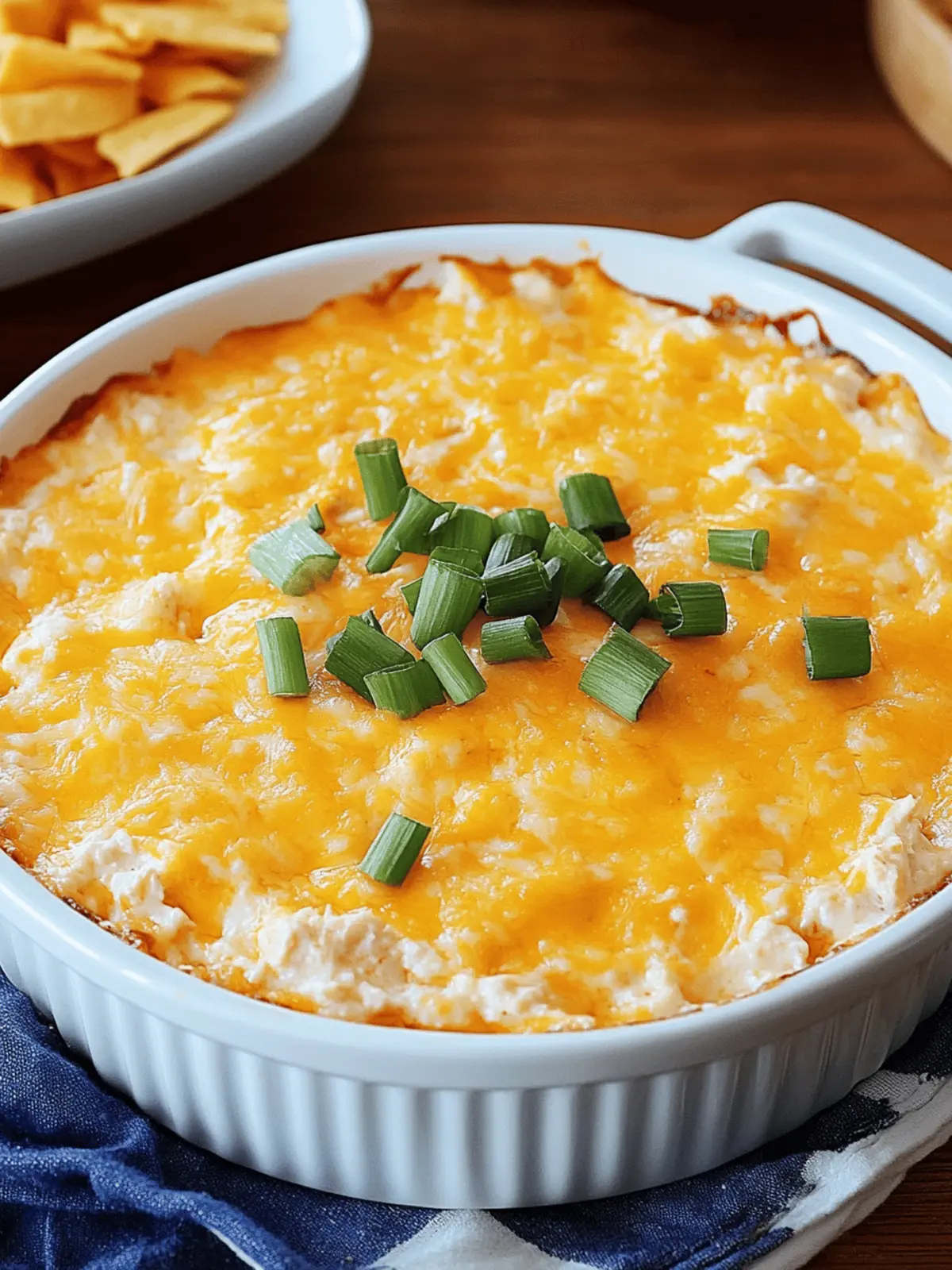 Creamy Baked Buffalo Chicken Dip with Cheddar Bliss
