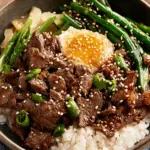 Korean Beef Bowls with Garlic, Ginger, and Sesame