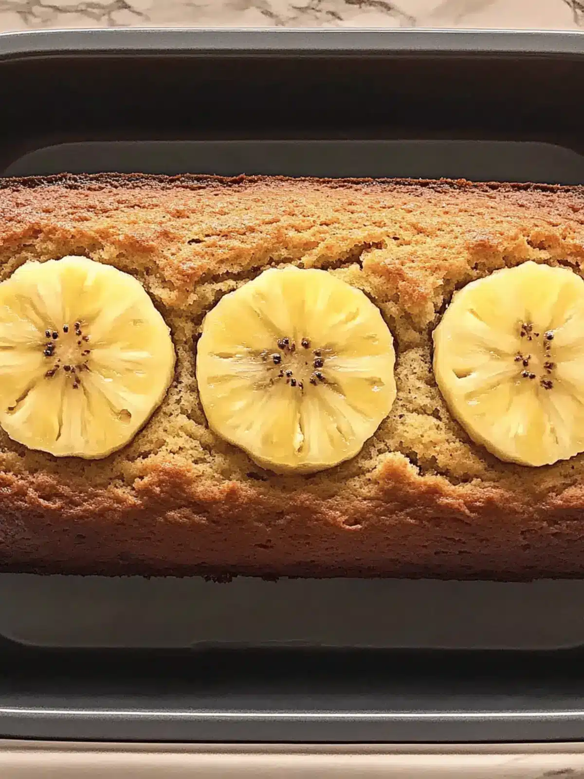 Pineapple Banana Bread Straight from the Oven