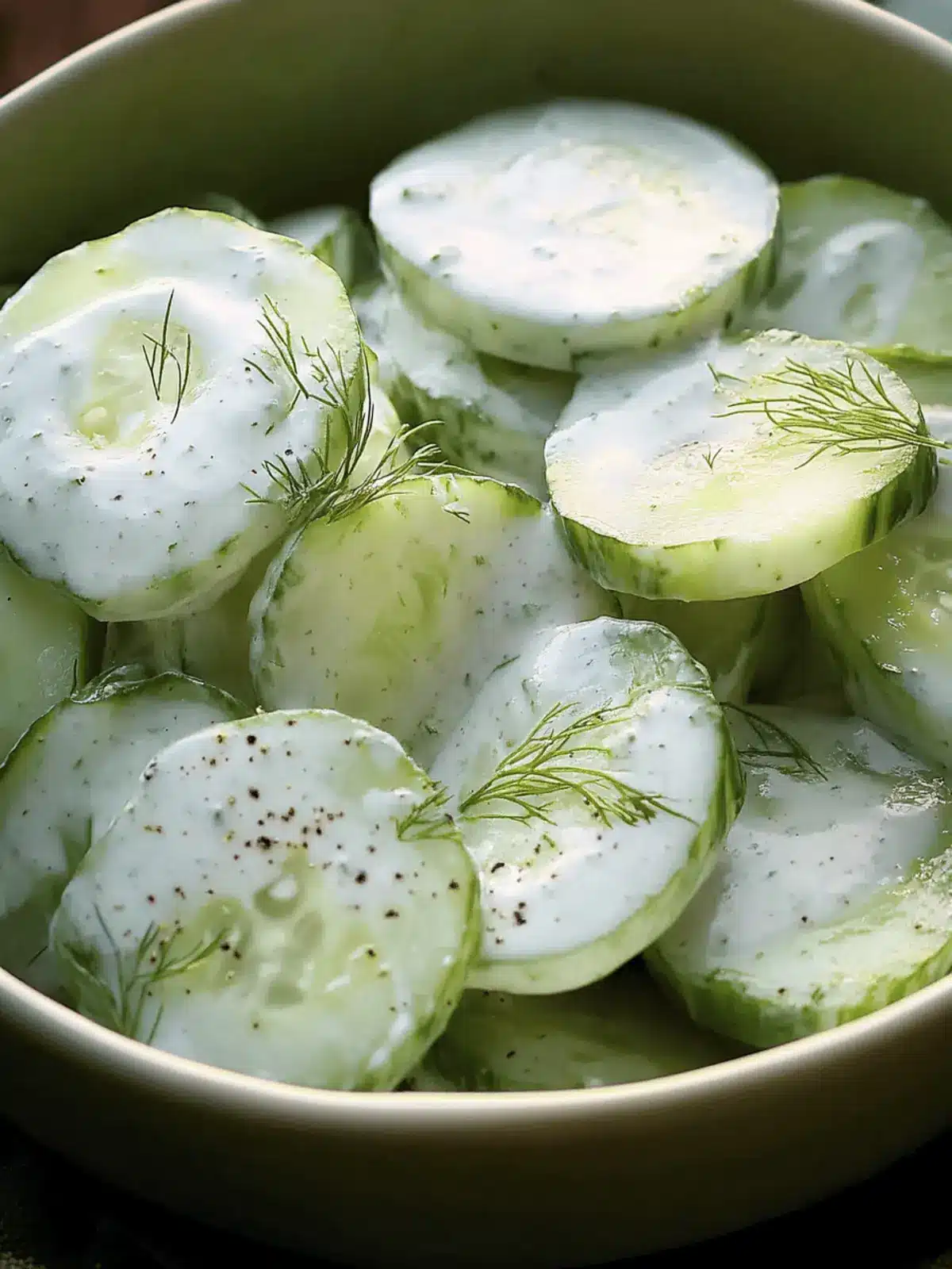 Cucumber Salad with Creamy Dressing