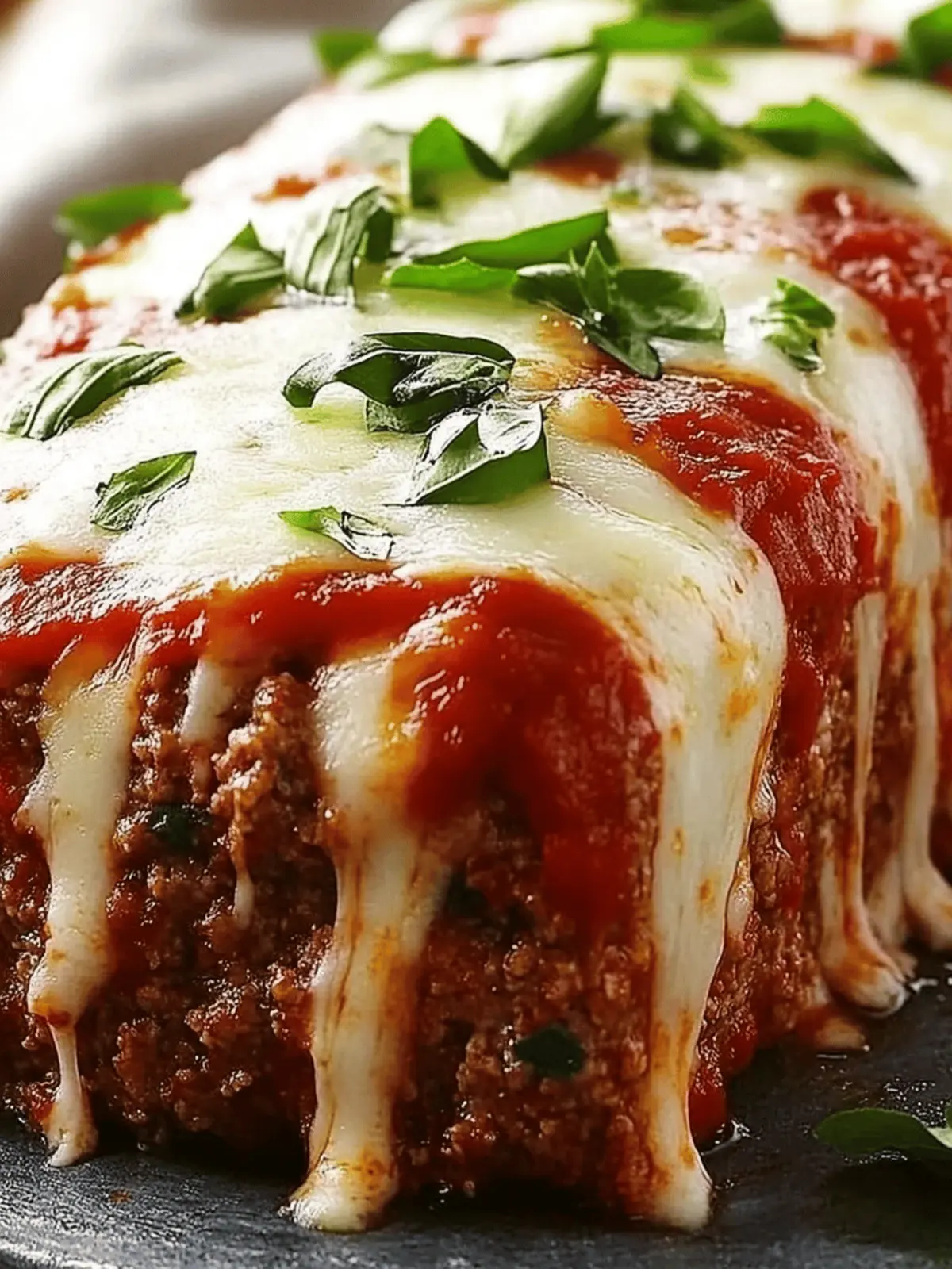 Savory Mozzarella-Stuffed Pizza Meat Loaf