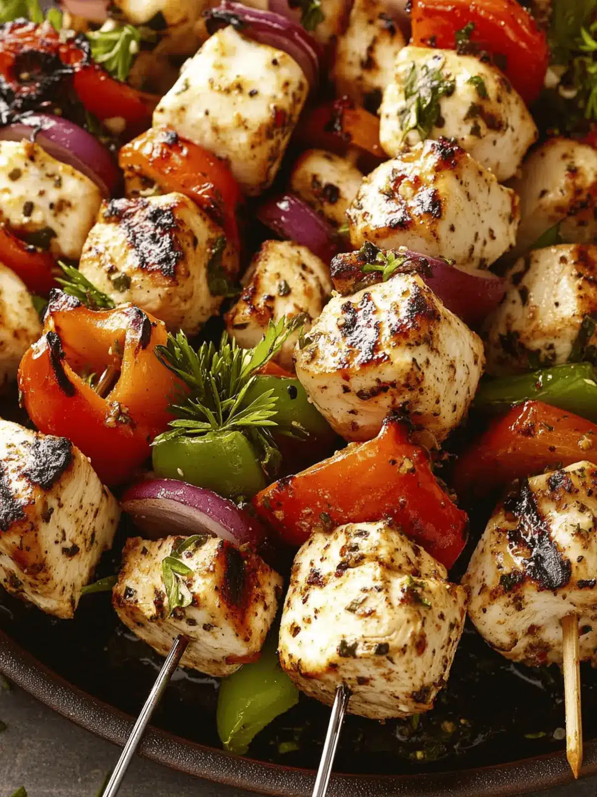 Zesty Mediterranean Chicken Skewers with Feta and Herbs