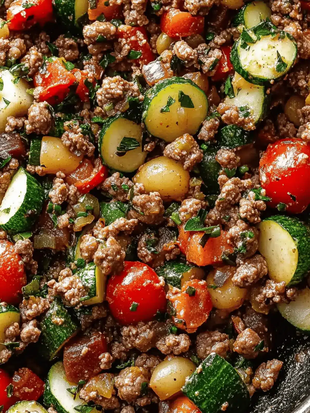 Mediterranean Ground Beef Stir-Fry