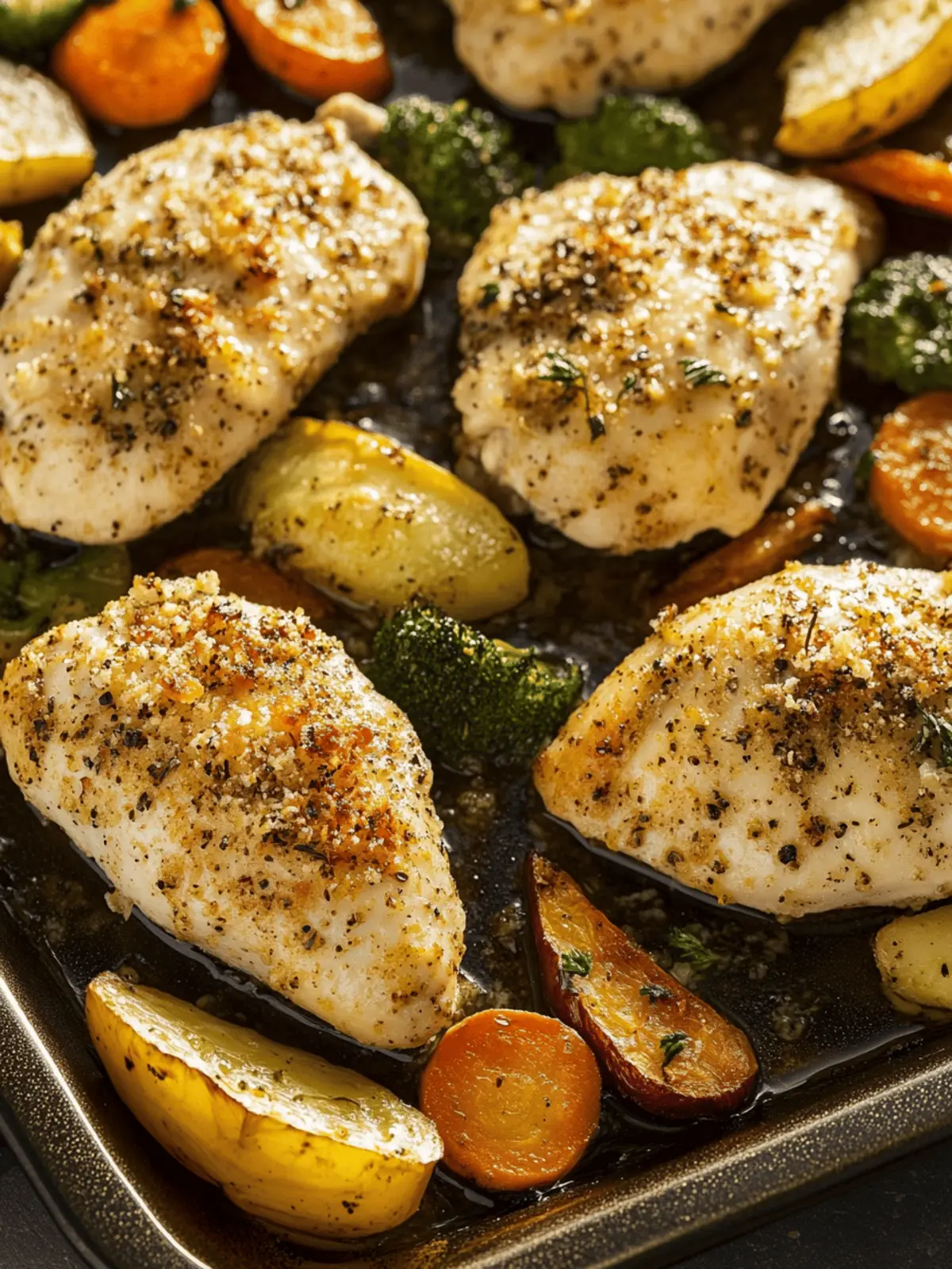 Oven-Baked Parmesan Chicken with Roasted Veggies