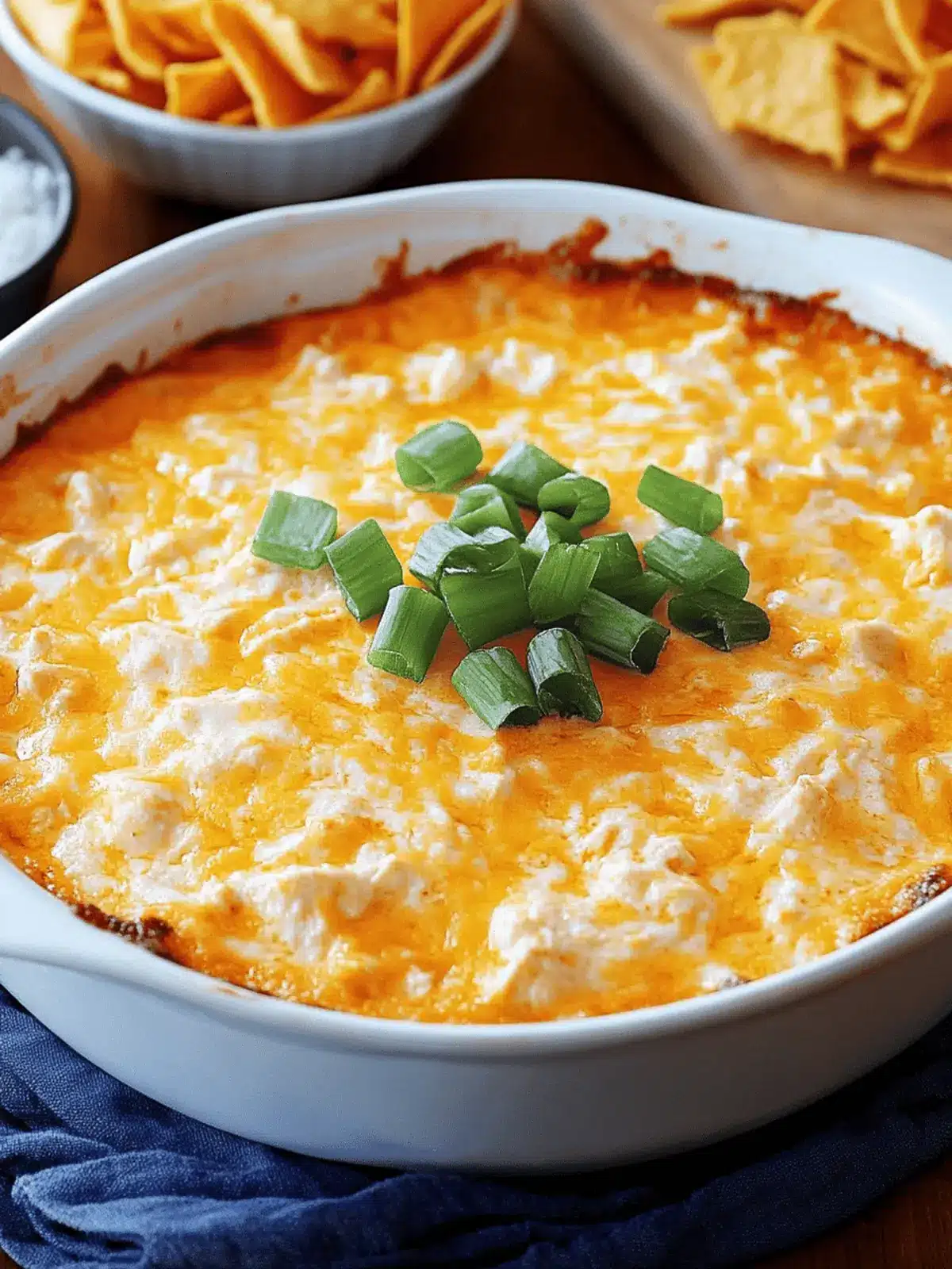 Creamy Baked Buffalo Chicken Dip with Cheddar Bliss