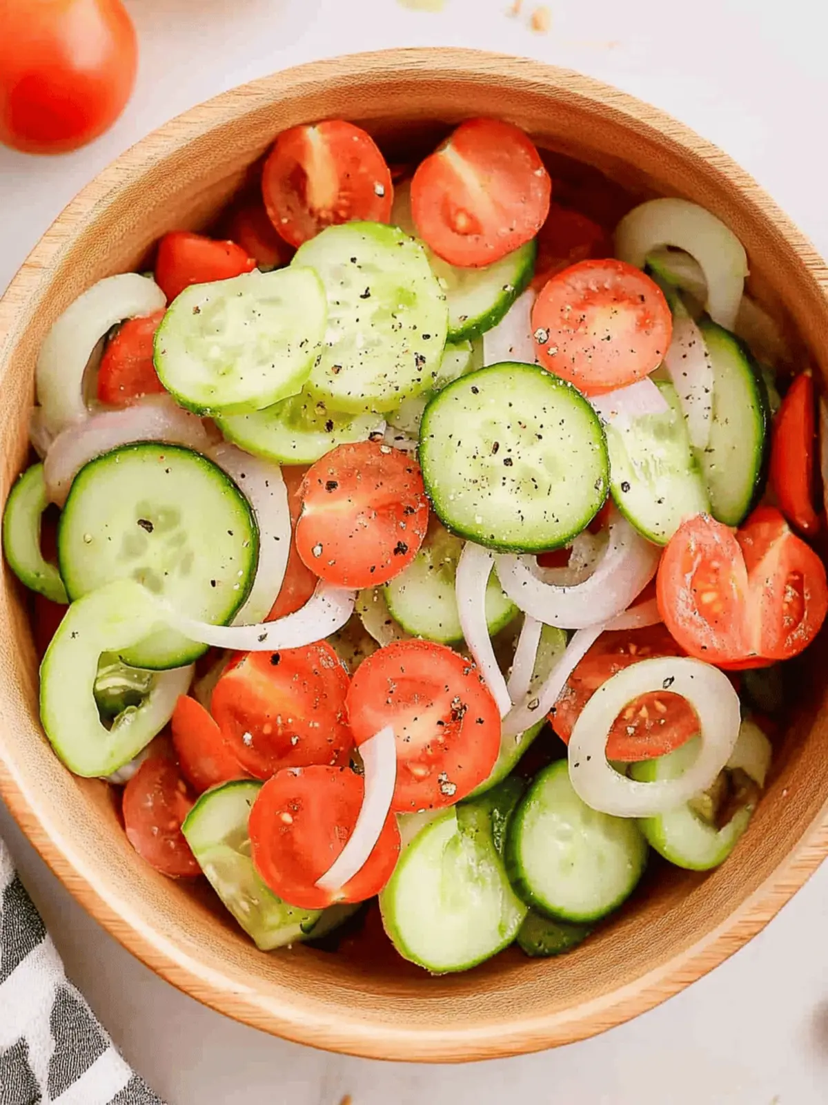 Crisp Cucumber, Tomato and Onion Salad in Just 5 Minutes 2 Cucumber, Tomato and Onion Salad (5 Minutes To Assemble)