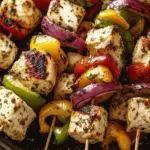 Zesty Mediterranean Chicken Skewers with Feta and Herbs