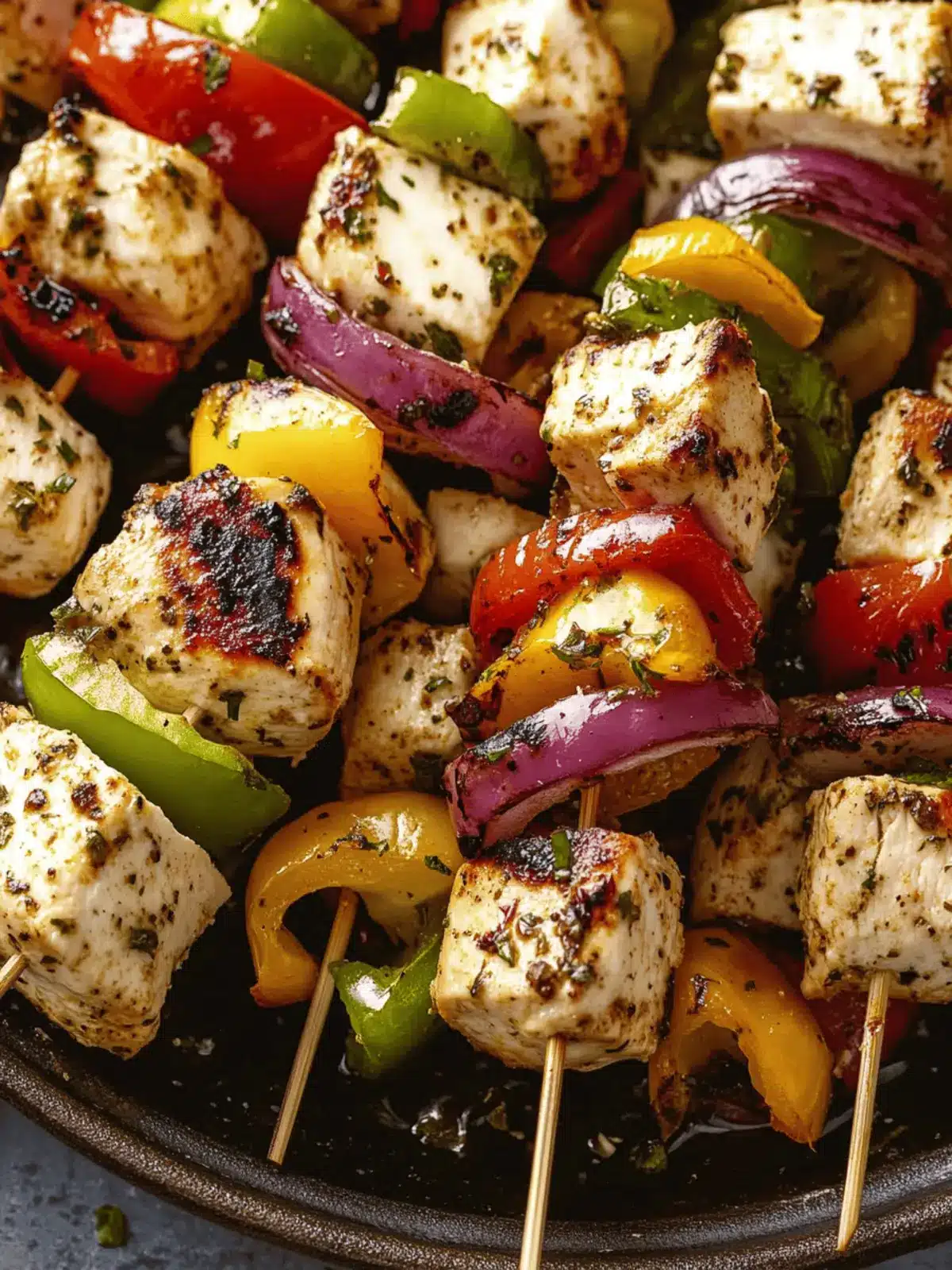 Zesty Mediterranean Chicken Skewers with Feta and Herbs