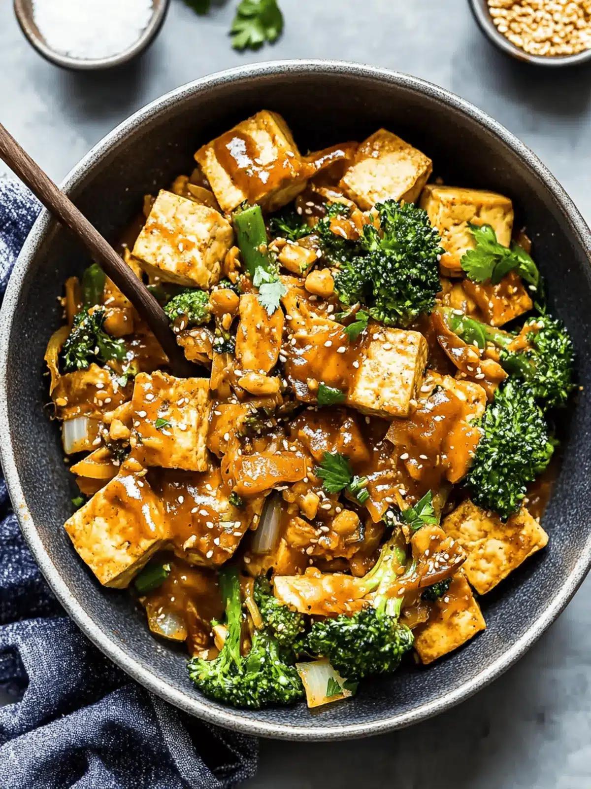 Delicious Tofu Stir-Fry with Peanut Sauce Ready in 15 Minutes 2 Tofu Stir-Fry with Peanut Sauce