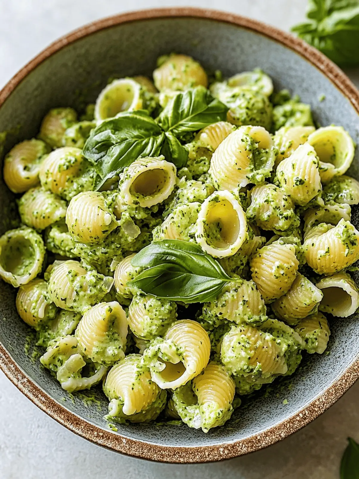 Vibrant Green Goddess Pasta Shell Salad with Herbaceous Vegan Dressing