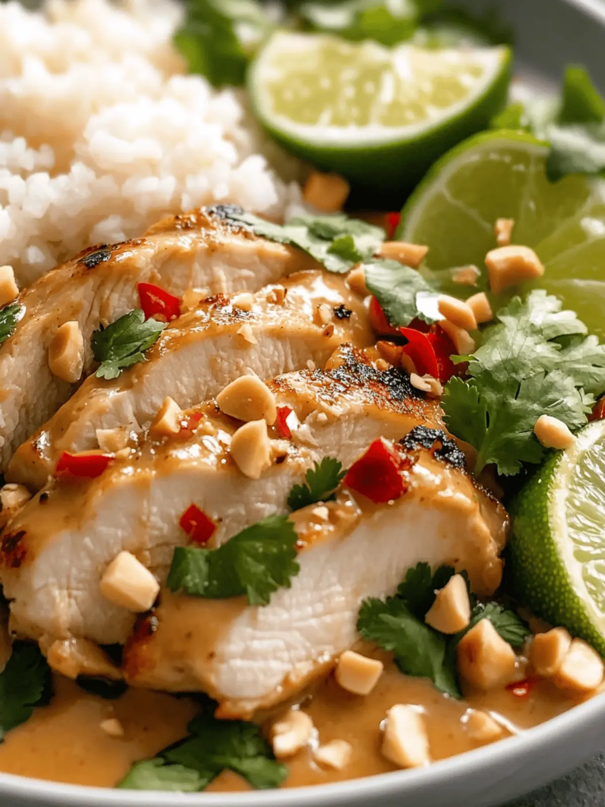 Savory Thai Peanut Chicken with Creamy Sauce