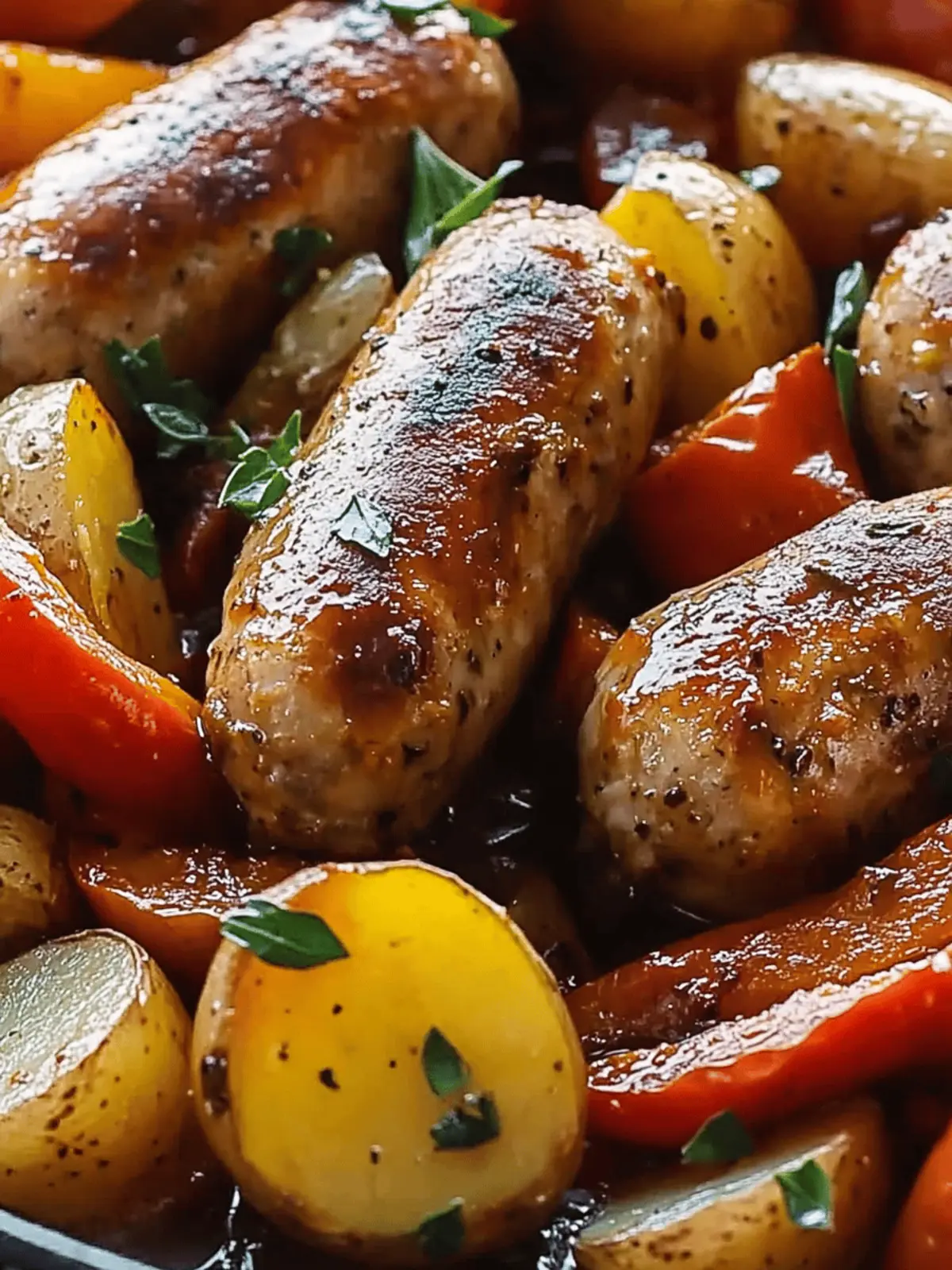Hearty Chicken Sausage with Roasted Peppers and Potatoes