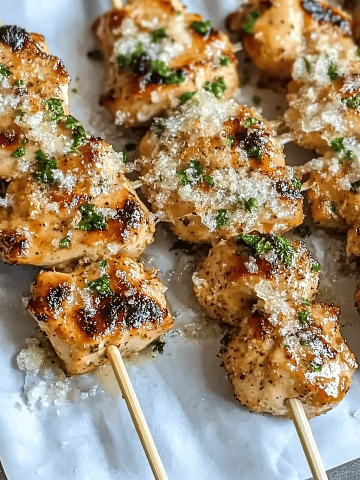 Ranch Garlic Parmesan Chicken Skewers