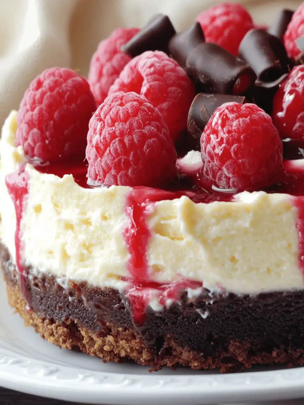 White Chocolate Raspberry Cheesecake