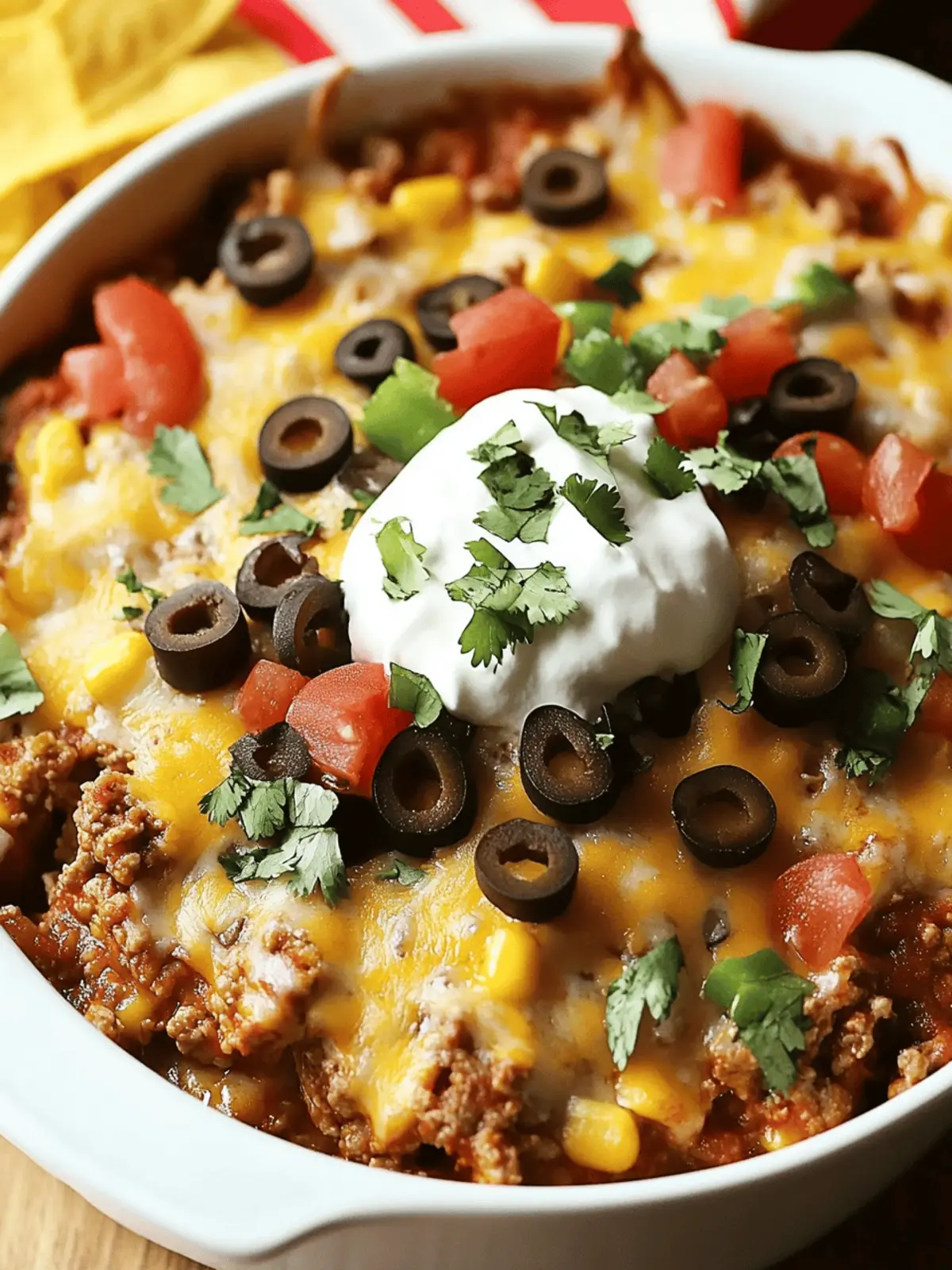 Delicious Mexican Taco Casserole
