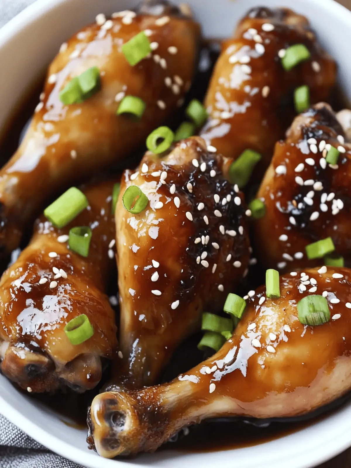 Sticky Japanese Glazed Chicken Drumsticks