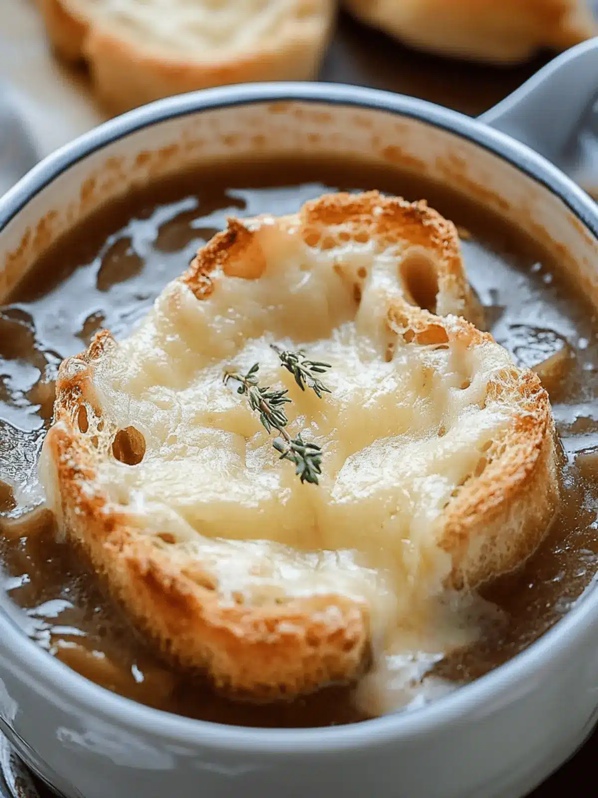 Classic French Onion Soup with Gruyere Croutons