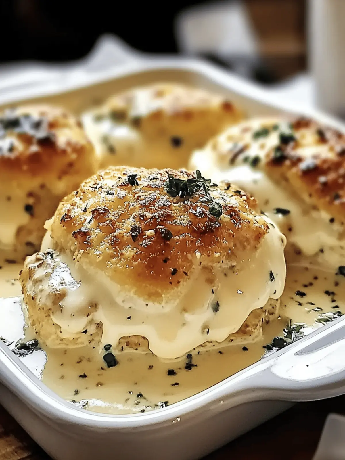 Chicken Pillows with Creamy Parmesan Sauce for Cozy Nights