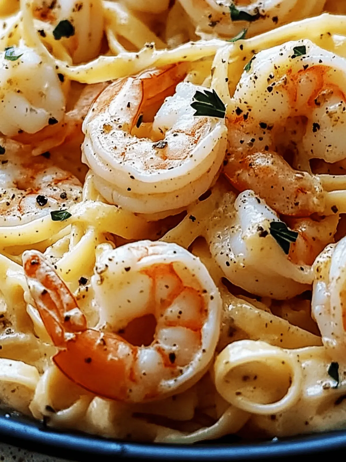 Garlic Butter Shrimp Linguine with a Creamy Twist