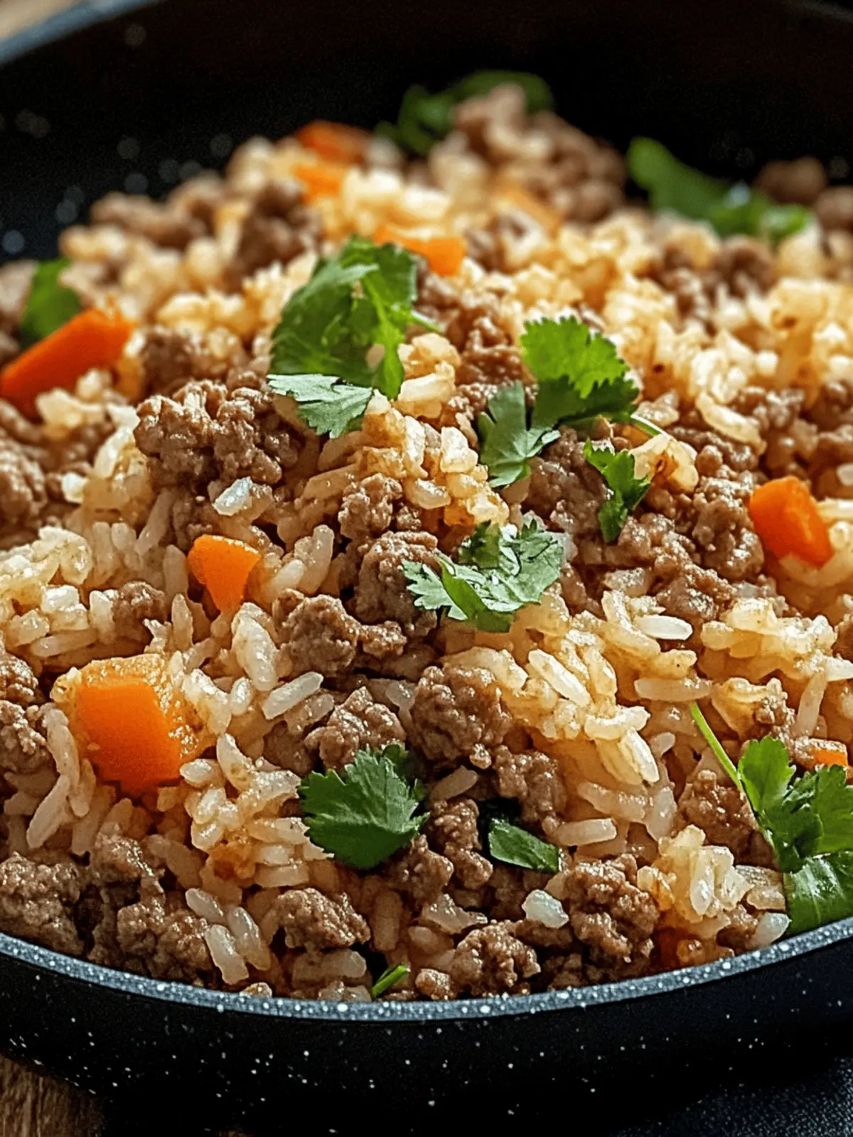 Savory Oriental Ground Beef with Fluffy Rice