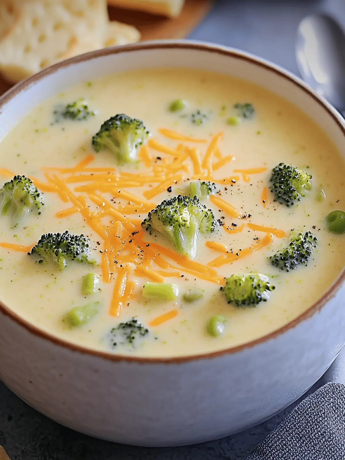 Creamy Broccoli Cheese Soup Inspired by Panera