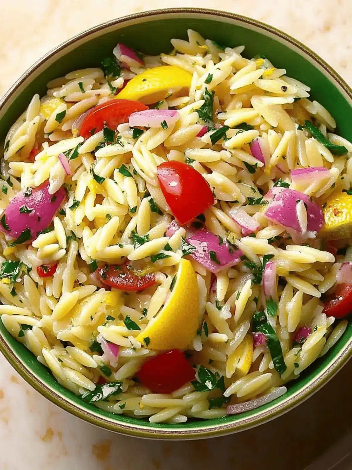 Lemon Orzo Pasta Salad
