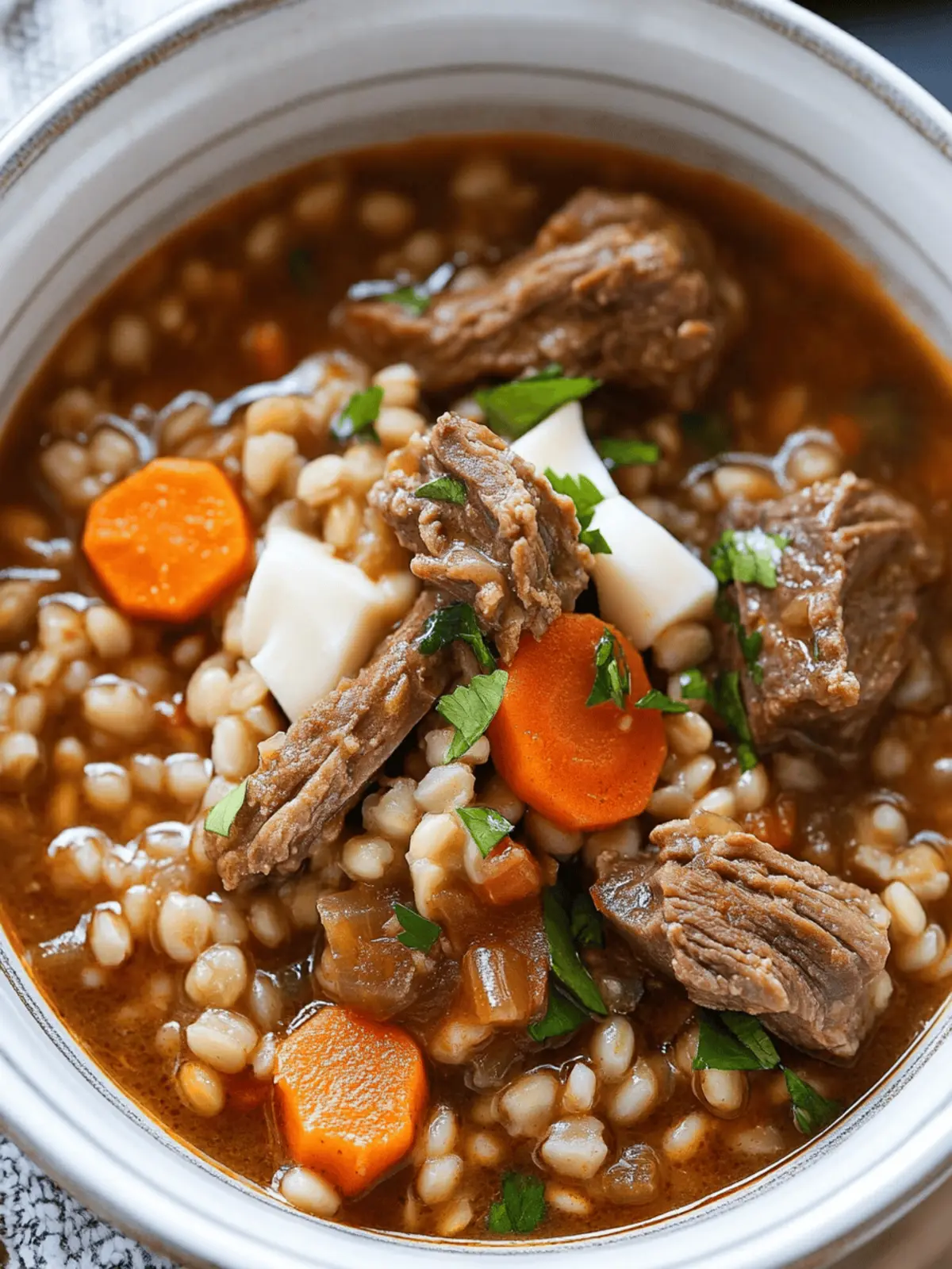 Hearty Slow Cooker Beef & Barley Comfort Bowl