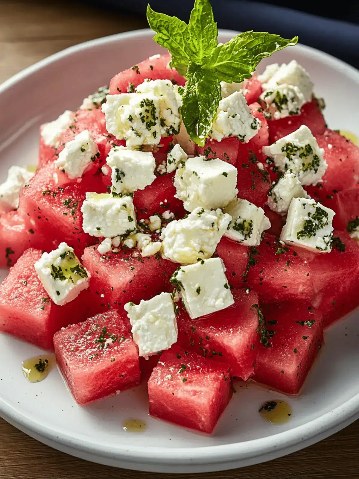 Watermelon Salad with Feta Cheese