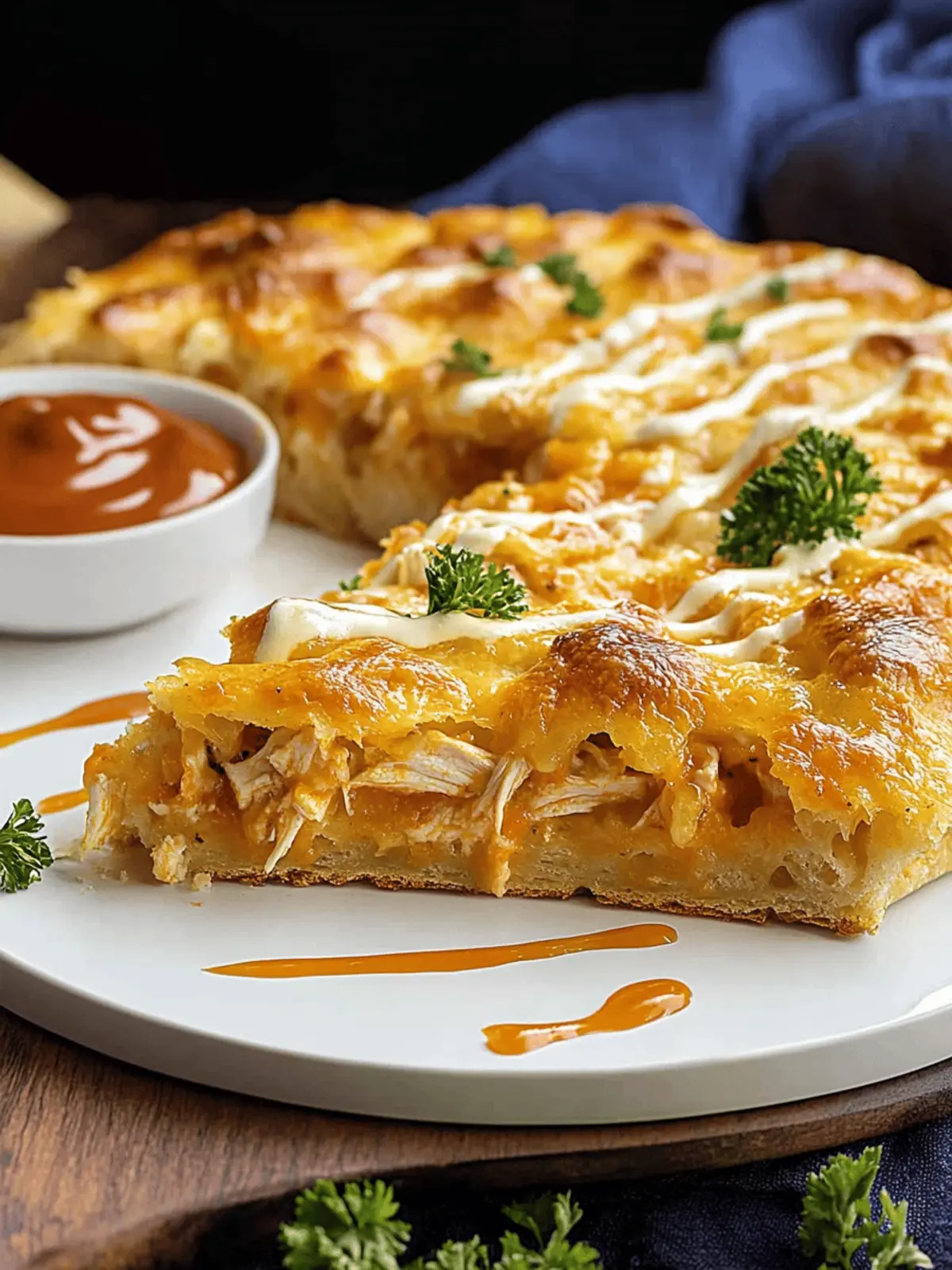Buffalo Chicken Focaccia Bread