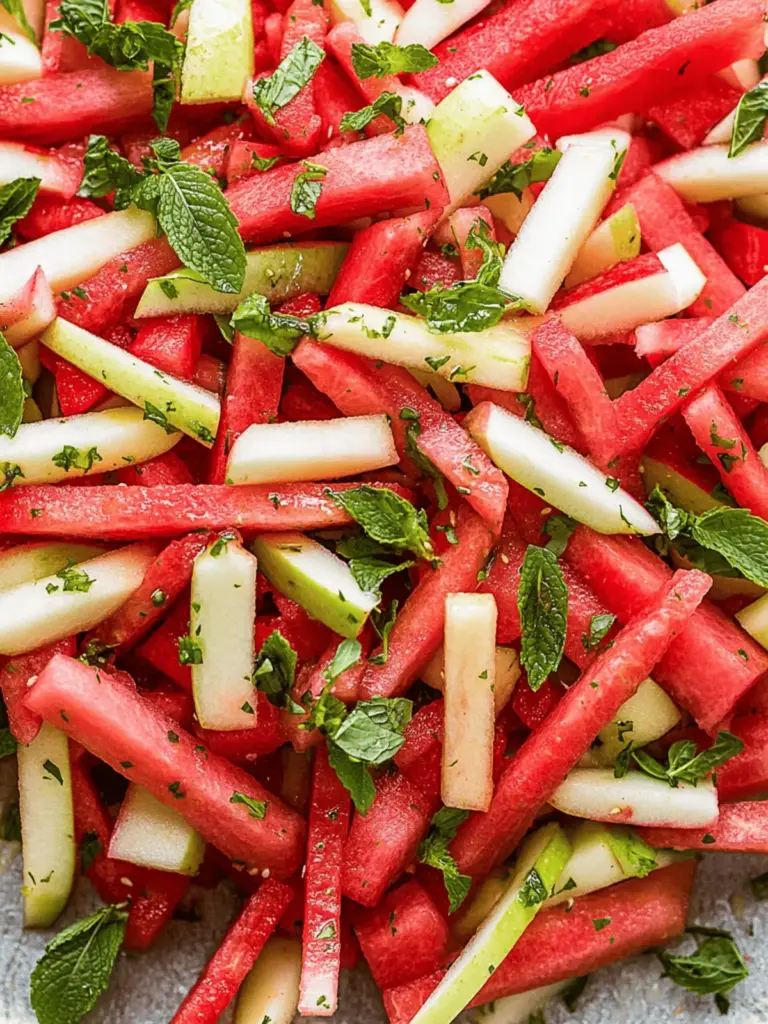 Watermelon and Apple Salad