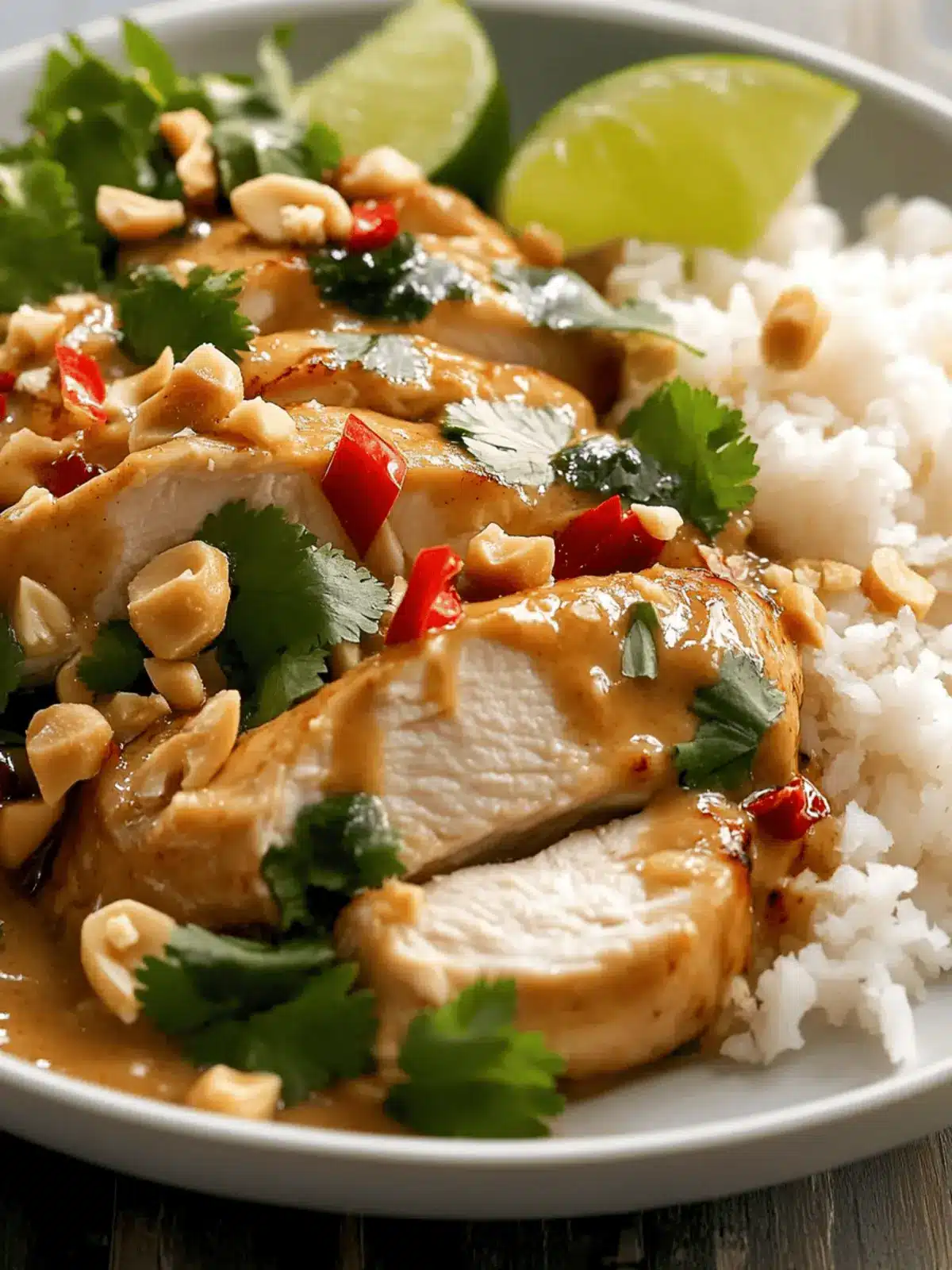 Savory Thai Peanut Chicken with Creamy Sauce