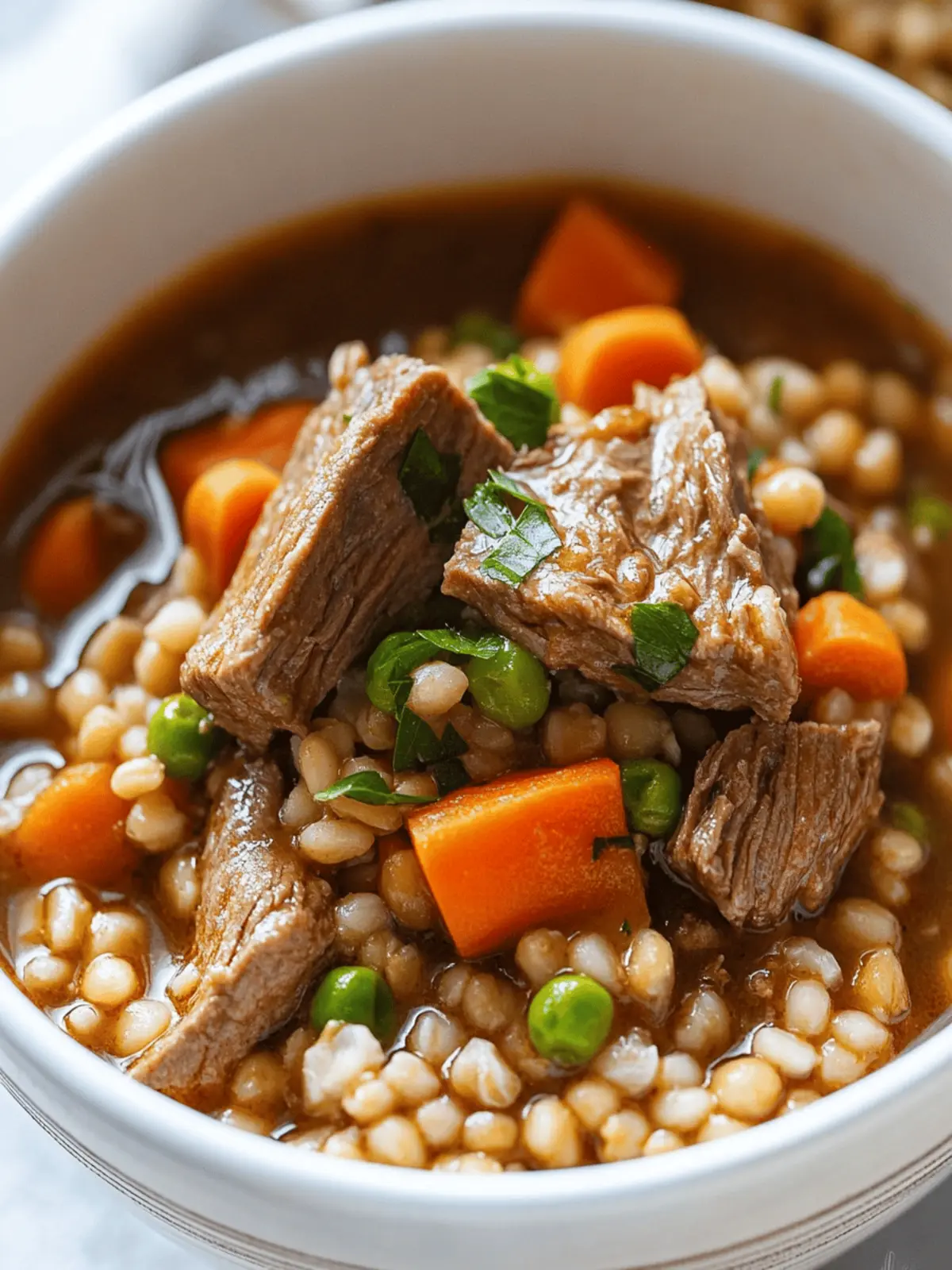 Hearty Slow Cooker Beef & Barley Comfort Bowl