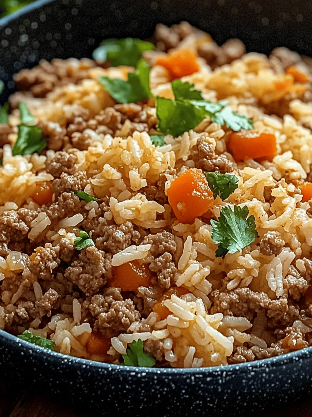 Savory Oriental Ground Beef with Fluffy Rice