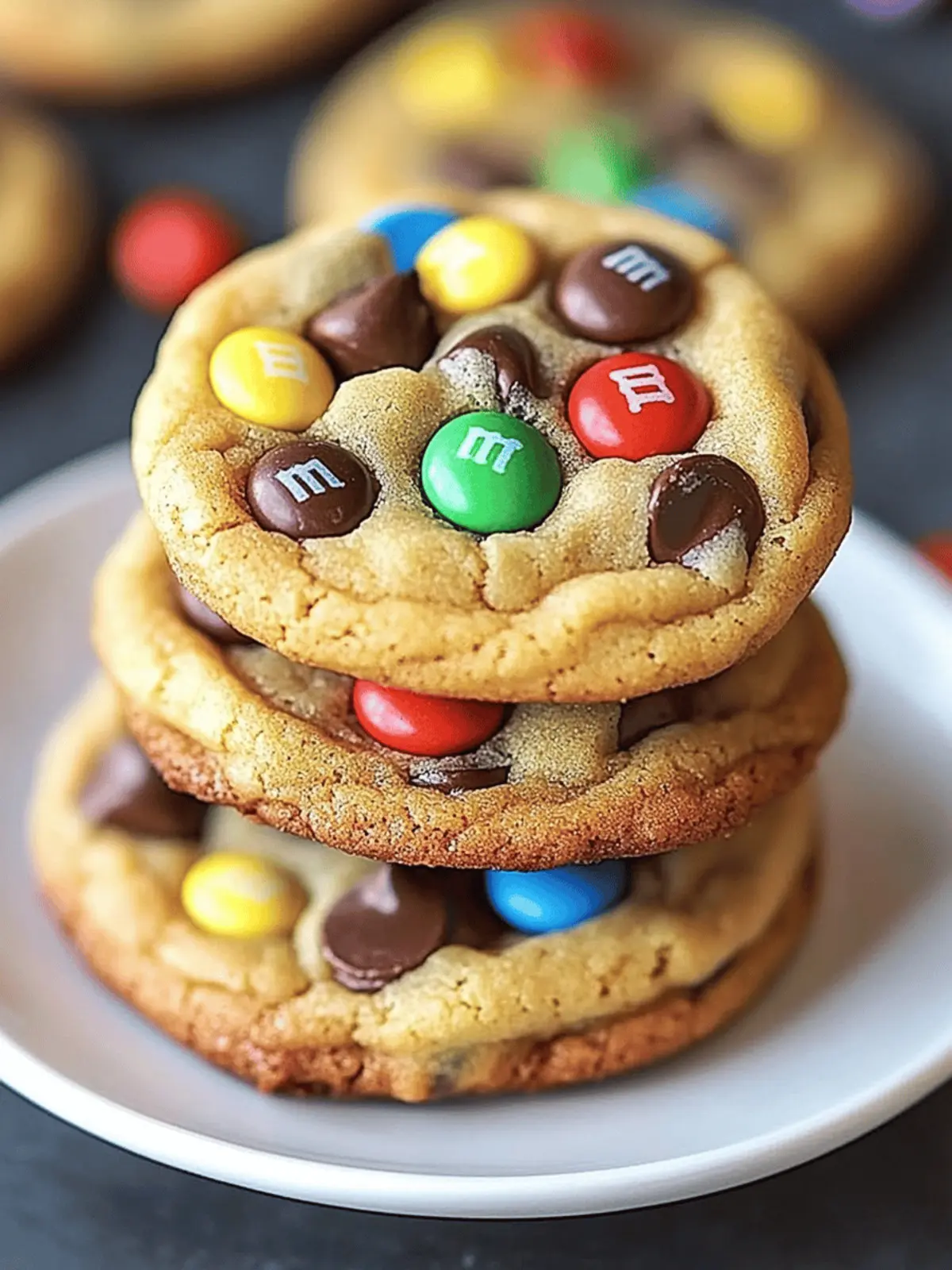 M&Ms Chocolate Chip Cookies