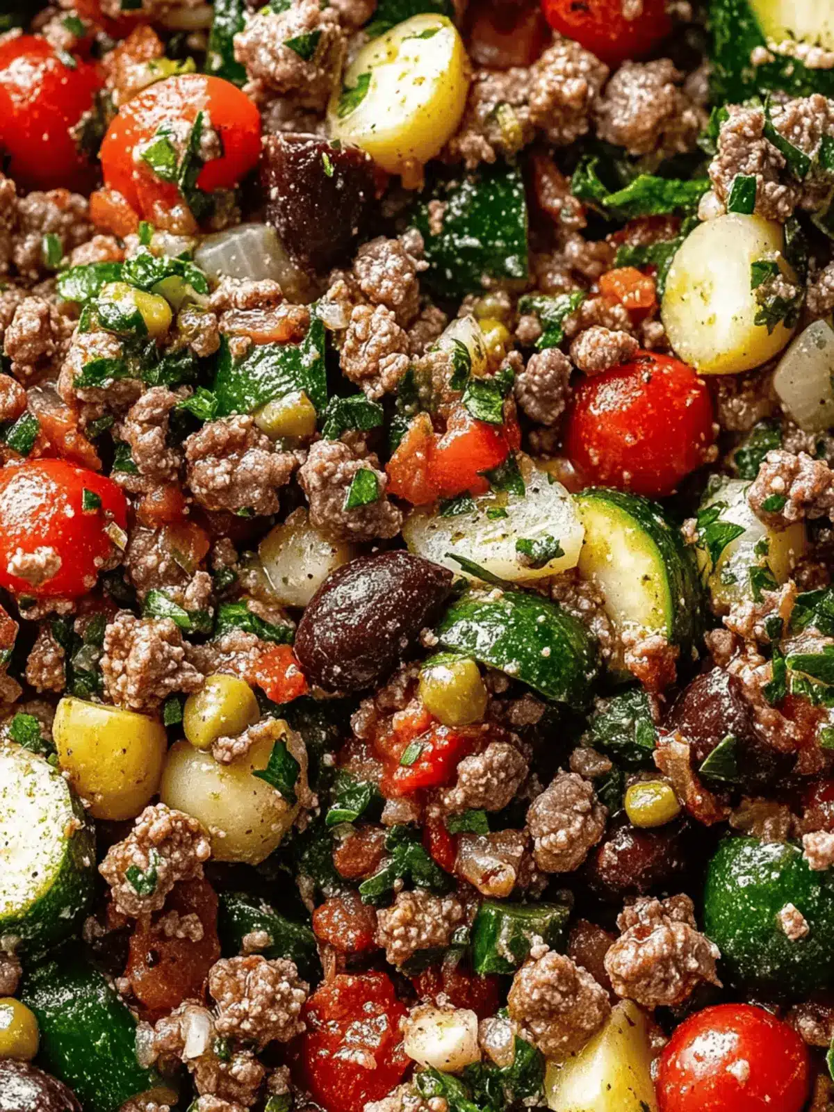 Mediterranean Ground Beef Stir-Fry