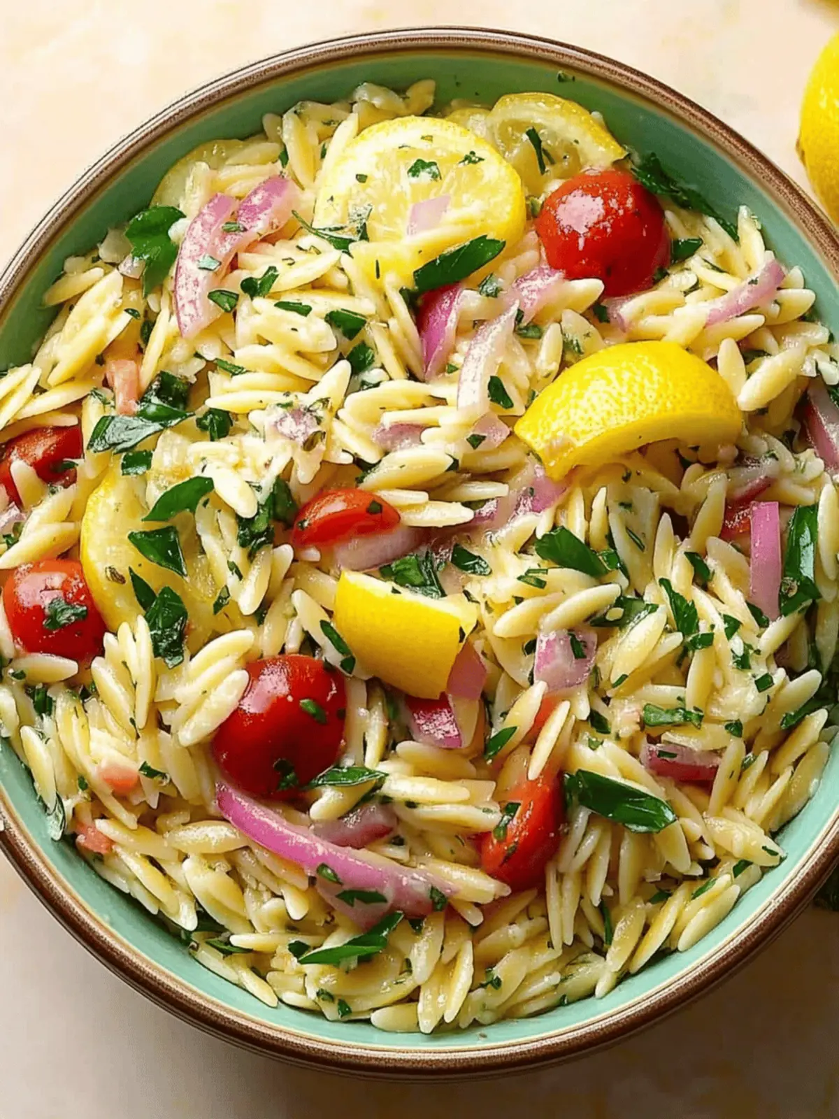 Lemon Orzo Pasta Salad