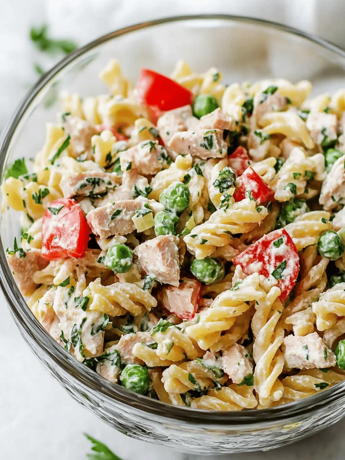 Healthy Tuna Pasta Salad (Super creamy!)