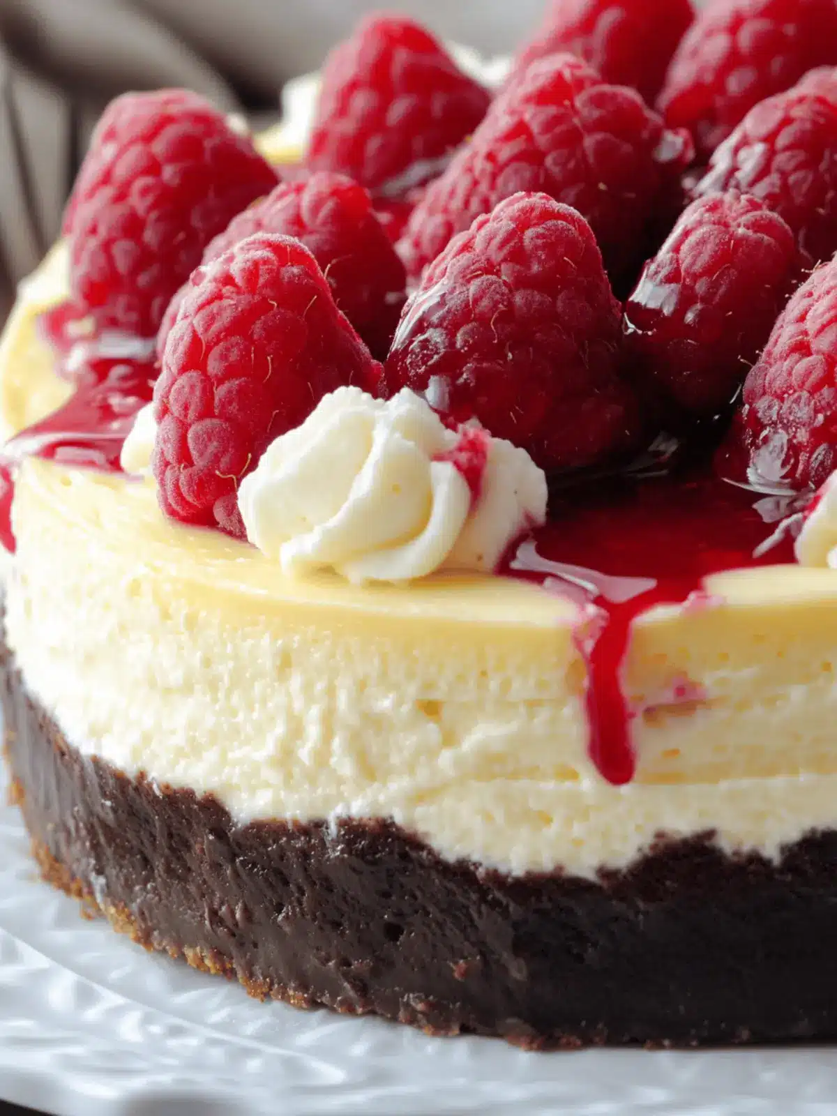 White Chocolate Raspberry Cheesecake