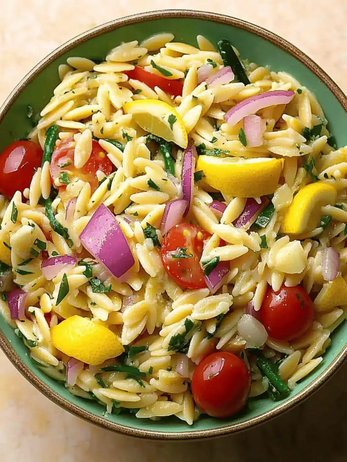 Lemon Orzo Pasta Salad