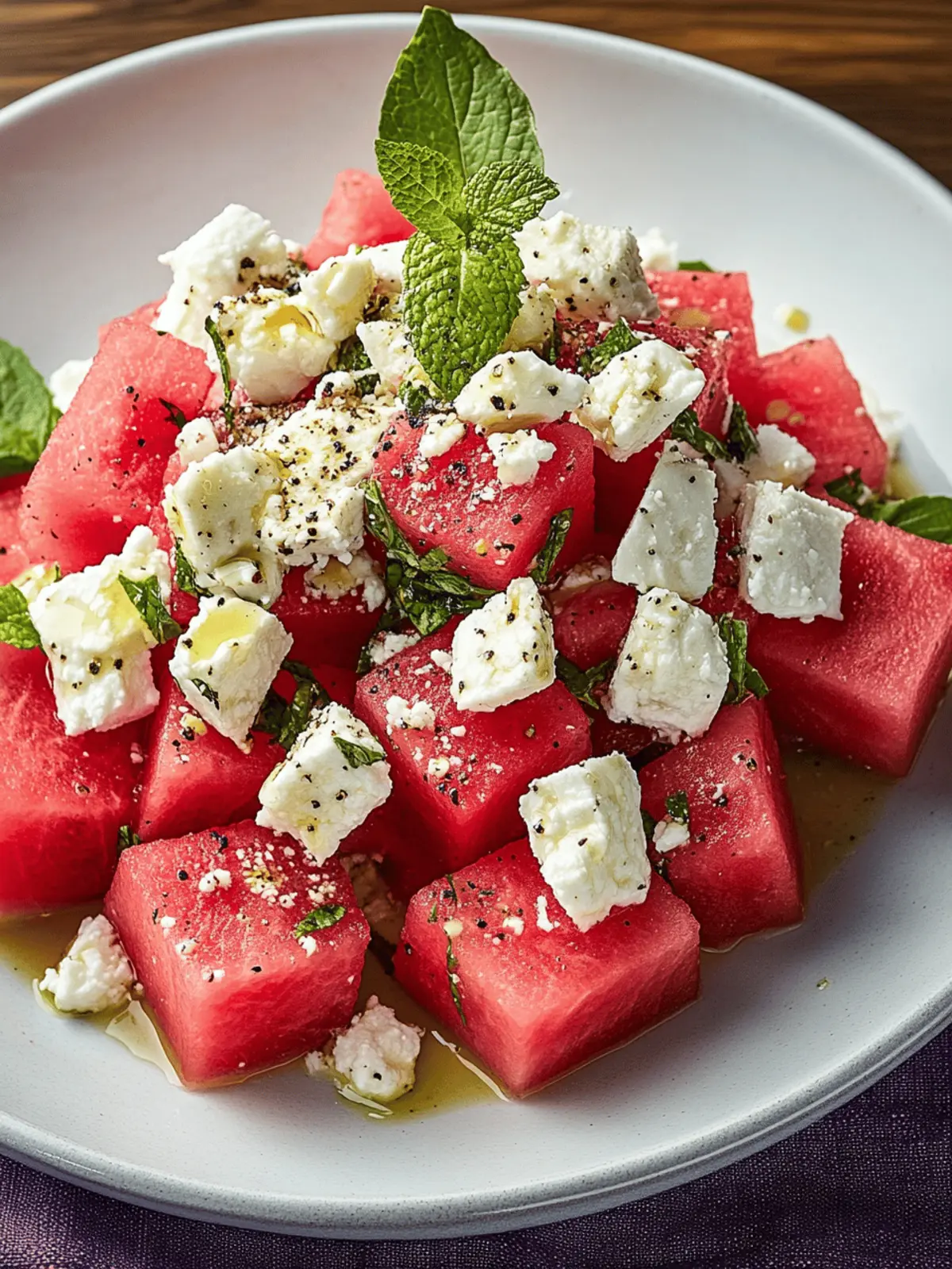 Watermelon Salad with Feta Cheese