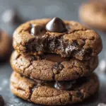 Bakery-Style Fudgy Double Chocolate Chip Cookies
