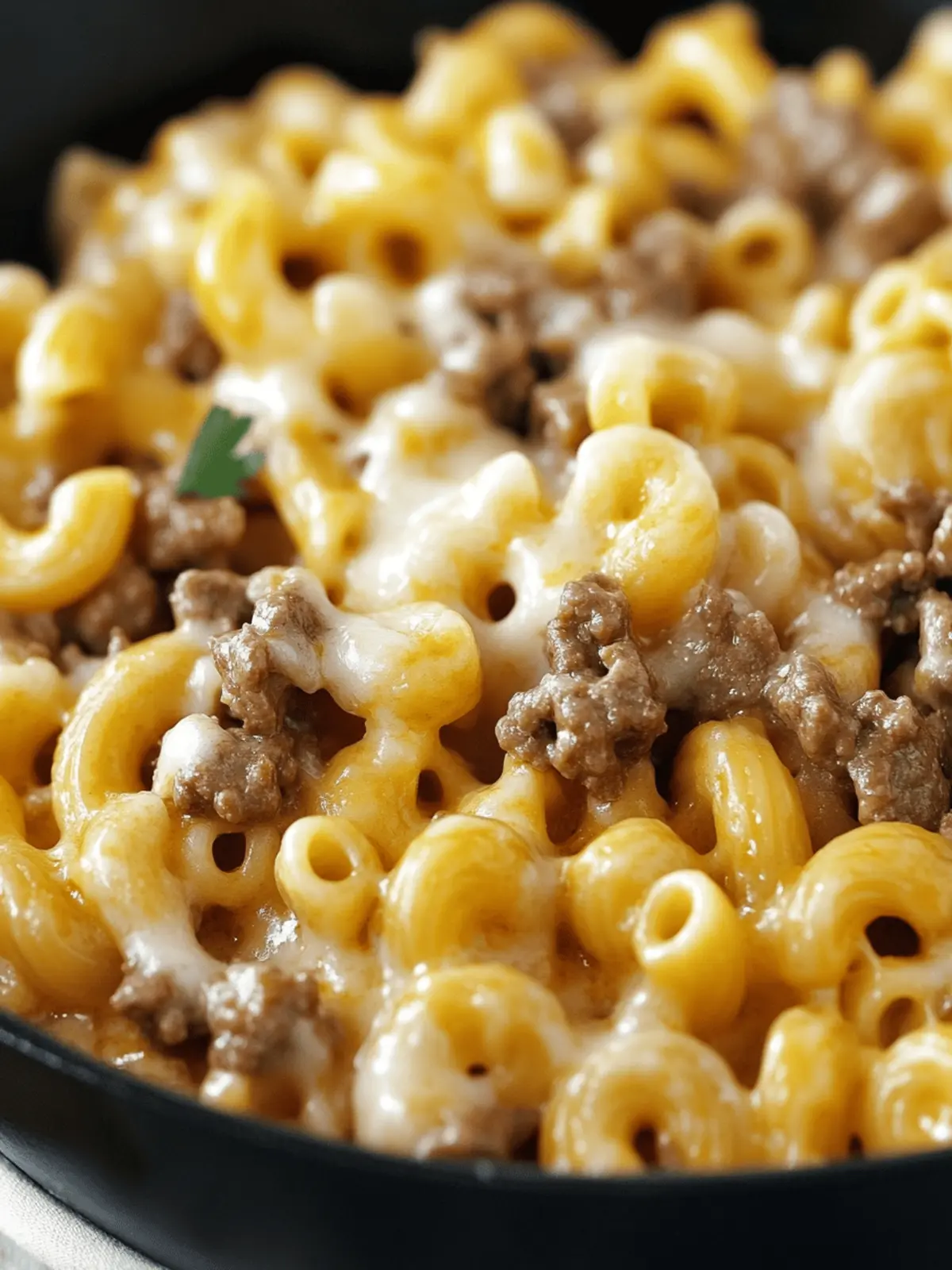 Creamy Beefy Macaroni Skillet Delight