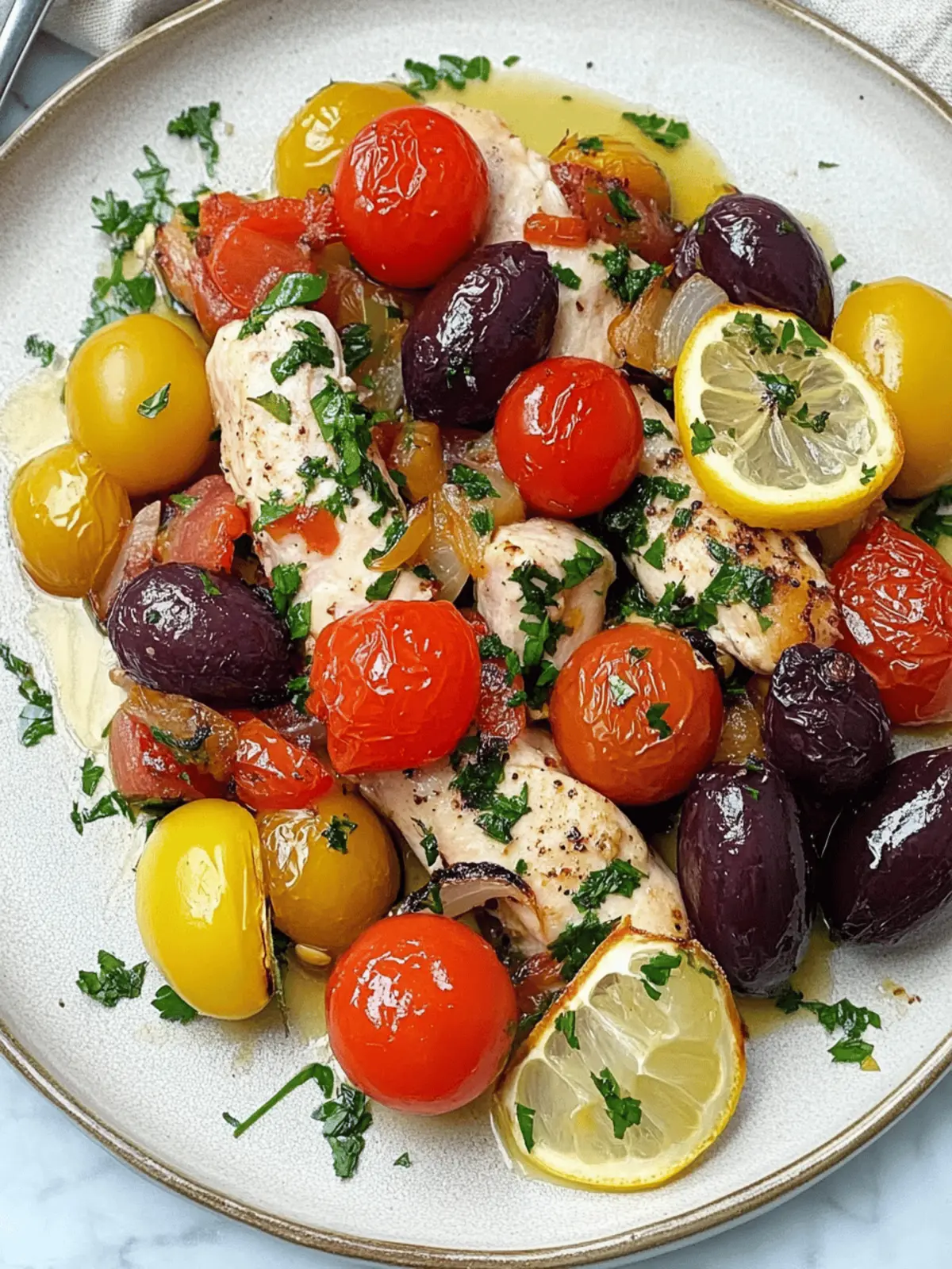 Easy Mediterranean Chicken Sheet Pan Dinner Recipe