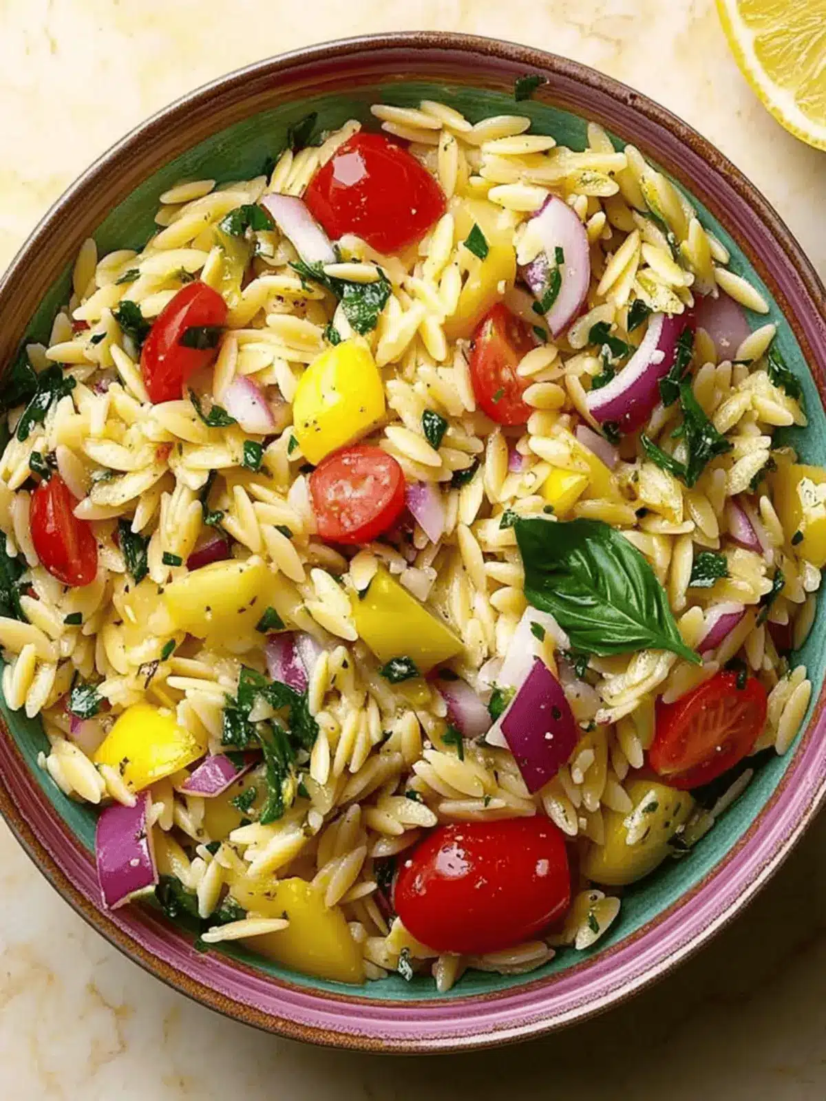 Lemon Orzo Pasta Salad