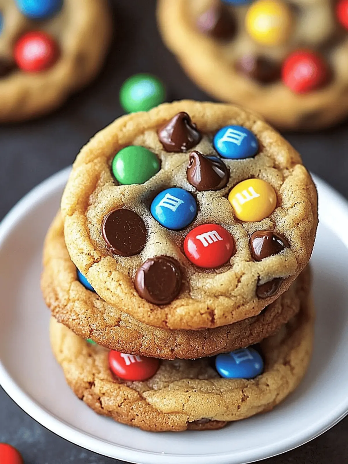 M&Ms Chocolate Chip Cookies