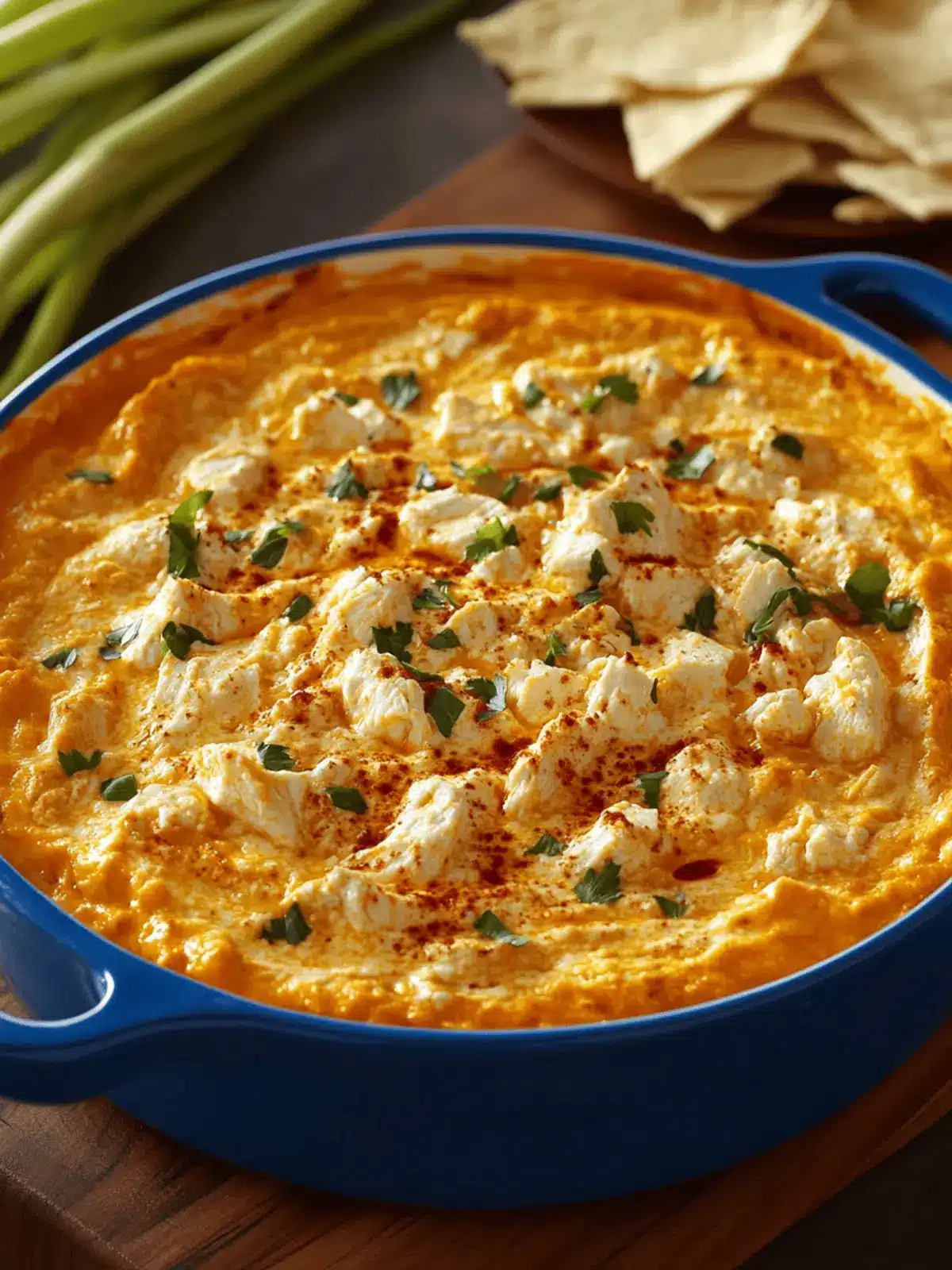 Creamy Spicy Buffalo Chicken Party Dip
