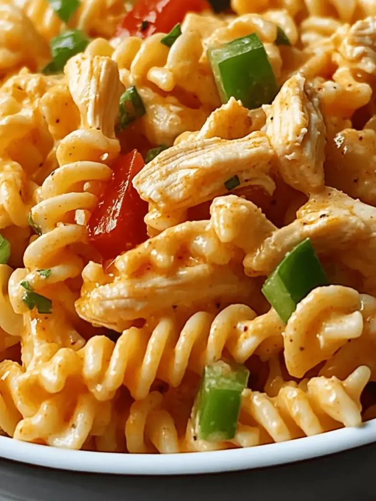 Creamy Buffalo Chicken Pasta Salad with Crunchy Veggies